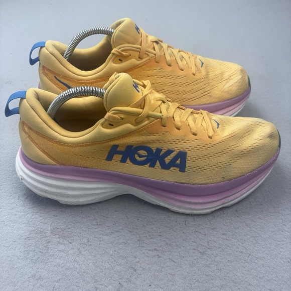 Hoka One One Shoes - Hoka One One Bondi 8 Shoes Womens Size 11 Orange Running Sneakers Cushioned
